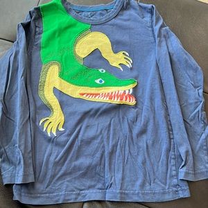 Boys Mini Boden 6/7 long sleeve animal shirt